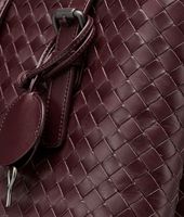 Bottega Veneta® AUBERGINE Intrecciato Light Calf ROMA BAG Bottega Veneta® AUBERGINE Intrecciato Light Calf ROMA BAG