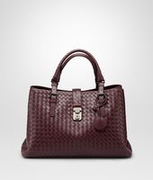 Bottega Veneta® AUBERGINE Intrecciato Light Calf ROMA BAG Bottega Veneta® AUBERGINE Intrecciato Light Calf ROMA BAG