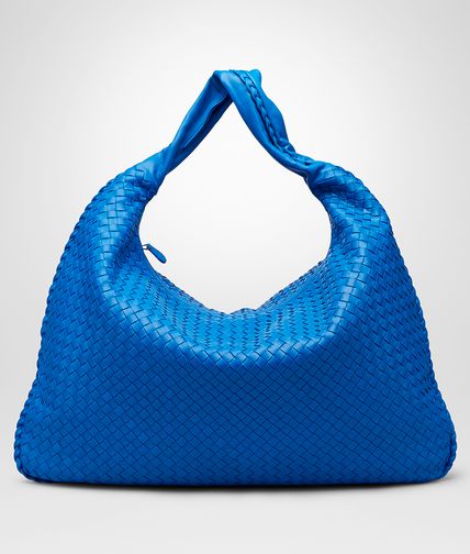 BOTTEGA VENETA - Signal Blue Intrecciato Nappa Maxi Veneta