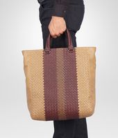 Bottega Veneta® New Bronze Aubergine Edoardo Intrecciato Club Fumé Tote Bag Bottega Veneta® New Bronze Aubergine Edoardo Intrecciato Club Fumé Tote Bag
