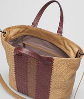 Bottega Veneta® New Bronze Aubergine Edoardo Intrecciato Club Fumé Tote Bag Bottega Veneta® New Bronze Aubergine Edoardo Intrecciato Club Fumé Tote Bag