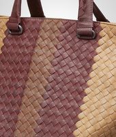 Bottega Veneta® New Bronze Aubergine Edoardo Intrecciato Club Fumé Tote Bag Bottega Veneta® New Bronze Aubergine Edoardo Intrecciato Club Fumé Tote Bag