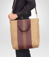 Bottega Veneta® New Bronze Aubergine Edoardo Intrecciato Club Fumé Tote Bag Bottega Veneta® New Bronze Aubergine Edoardo Intrecciato Club Fumé Tote Bag