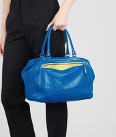 Bottega Veneta® SIGNAL BLUE NEW CHARTREUSE MADRAS HERITAGE BRERA BAG Bottega Veneta® SIGNAL BLUE NEW CHARTREUSE MADRAS HERITAGE BRERA BAG
