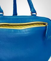 Bottega Veneta® SIGNAL BLUE NEW CHARTREUSE MADRAS HERITAGE BRERA BAG Bottega Veneta® SIGNAL BLUE NEW CHARTREUSE MADRAS HERITAGE BRERA BAG