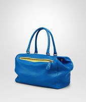 Bottega Veneta® SIGNAL BLUE NEW CHARTREUSE MADRAS HERITAGE BRERA BAG Bottega Veneta® SIGNAL BLUE NEW CHARTREUSE MADRAS HERITAGE BRERA BAG