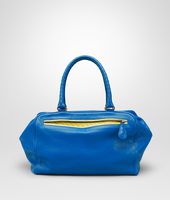 Bottega Veneta® SIGNAL BLUE NEW CHARTREUSE MADRAS HERITAGE BRERA BAG Bottega Veneta® SIGNAL BLUE NEW CHARTREUSE MADRAS HERITAGE BRERA BAG
