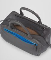 Bottega Veneta® Medium Grey Signal Blue Madras Heritage Brera Bag Bottega Veneta® Medium Grey Signal Blue Madras Heritage Brera Bag