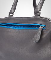 Bottega Veneta® Medium Grey Signal Blue Madras Heritage Brera Bag Bottega Veneta® Medium Grey Signal Blue Madras Heritage Brera Bag