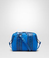 Bottega Veneta® SIGNAL BLUE INTRECCIATO NAPPA AYERS MESSENGER BAG Bottega Veneta® SIGNAL BLUE INTRECCIATO NAPPA AYERS MESSENGER BAG