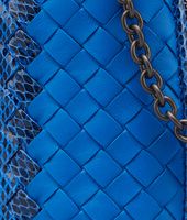 Bottega Veneta® SIGNAL BLUE INTRECCIATO NAPPA AYERS MESSENGER BAG Bottega Veneta® SIGNAL BLUE INTRECCIATO NAPPA AYERS MESSENGER BAG