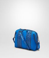 Bottega Veneta® SIGNAL BLUE INTRECCIATO NAPPA AYERS MESSENGER BAG Bottega Veneta® SIGNAL BLUE INTRECCIATO NAPPA AYERS MESSENGER BAG
