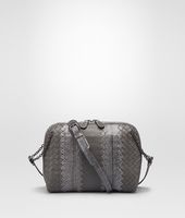 Bottega Veneta® New Light Grey Intrecciato Nappa Ayers Messenger Bag Bottega Veneta® New Light Grey Intrecciato Nappa Ayers Messenger Bag