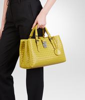 Bottega Veneta® BORSA ROMA NEW CHARTREUSE IN LIGHT CALF INTRECCIATO Bottega Veneta® BORSA ROMA NEW CHARTREUSE IN LIGHT CALF INTRECCIATO