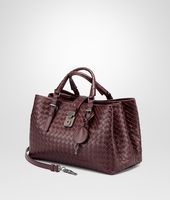Bottega Veneta® AUBERGINE Intrecciato Light Calf ROMA BAG Bottega Veneta® AUBERGINE Intrecciato Light Calf ROMA BAG