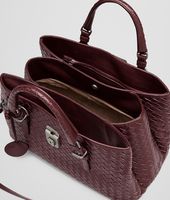 Bottega Veneta® AUBERGINE Intrecciato Light Calf ROMA BAG Bottega Veneta® AUBERGINE Intrecciato Light Calf ROMA BAG
