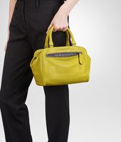 Bottega Veneta® New Chartreuse Medium Grey Madras Heritage Brera Bag Bottega Veneta® New Chartreuse Medium Grey Madras Heritage Brera Bag