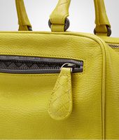 Bottega Veneta® New Chartreuse Medium Grey Madras Heritage Brera Bag Bottega Veneta® New Chartreuse Medium Grey Madras Heritage Brera Bag