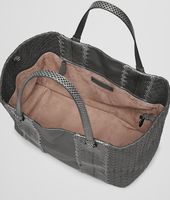 Bottega Veneta® SHOPPER NEW LIGHT GREY IN NAPPA INTRECCIATA E AYERS Bottega Veneta® SHOPPER NEW LIGHT GREY IN NAPPA INTRECCIATA E AYERS