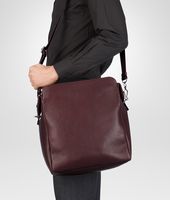 Bottega Veneta® Aubergine Drap Calf Cross Body Messenger Bottega Veneta® Aubergine Drap Calf Cross Body Messenger
