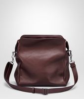 Bottega Veneta® Aubergine Drap Calf Cross Body Messenger Bottega Veneta® Aubergine Drap Calf Cross Body Messenger