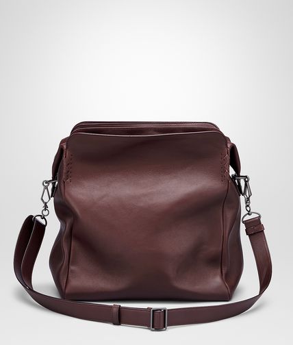 BOTTEGA VENETA - Aubergine Drap Calf Cross Body Messenger