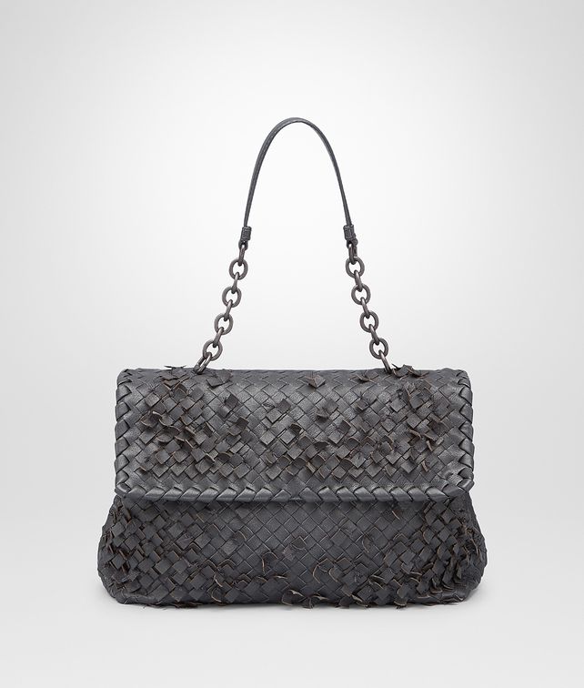 BOTTEGA VENETA ARDOISE INTRECCIO TOBU OLIMPIA BAG Shoulder or hobo bag D fp