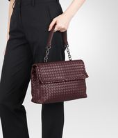 Bottega Veneta® Aubergine Intrecciato Nappa Olimpia Bag Bottega Veneta® Aubergine Intrecciato Nappa Olimpia Bag