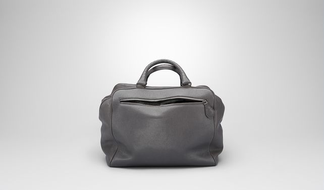 BOTTEGA VENETA - BRERA TASCHE AUS MADRAS HERITAGE UND PONY-DETAILS MEDIUM GREY