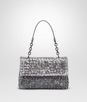 Bottega Veneta® New Light Grey Intreccio Tobu Ayers Olimpia Bag Bottega Veneta® New Light Grey Intreccio Tobu Ayers Olimpia Bag
