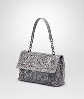 Bottega Veneta® New Light Grey Intreccio Tobu Ayers Olimpia Bag Bottega Veneta® New Light Grey Intreccio Tobu Ayers Olimpia Bag
