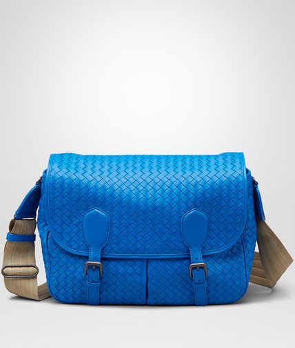 BOTTEGA VENETA - SIGNAL BLUE INTRECCIATO NAPPA GARDENA BAG