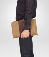 Bottega Veneta® New Bronze Aubergine Edoardo Intrecciato Club Fumé Document Case Bottega Veneta® New Bronze Aubergine Edoardo Intrecciato Club Fumé Document Case