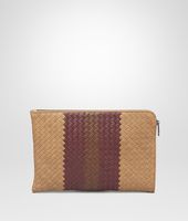 Bottega Veneta® New Bronze Aubergine Edoardo Intrecciato Club Fumé Document Case Bottega Veneta® New Bronze Aubergine Edoardo Intrecciato Club Fumé Document Case