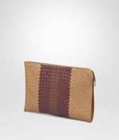Bottega Veneta® New Bronze Aubergine Edoardo Intrecciato Club Fumé Document Case Bottega Veneta® New Bronze Aubergine Edoardo Intrecciato Club Fumé Document Case