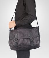 Bottega Veneta® New Dark Grey Intrecciolusion Gardena Bag Bottega Veneta® New Dark Grey Intrecciolusion Gardena Bag