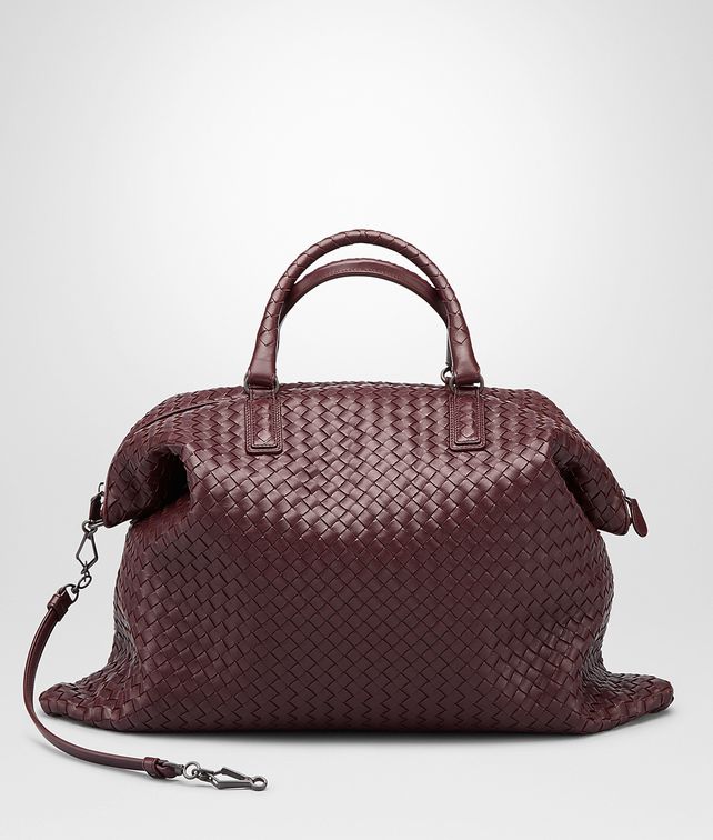 BOTTEGA VENETA AUBERGINE INTRECCIATO NAPPA CONVERTIBLE BAG Top Handle Bag D fp