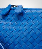Bottega Veneta® SIGNAL BLUE INTRECCIATO NAPPA MESSENGER BAG Bottega Veneta® SIGNAL BLUE INTRECCIATO NAPPA MESSENGER BAG