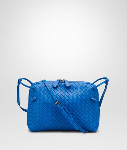 BOTTEGA VENETA - SIGNAL BLUE INTRECCIATO NAPPA MESSENGER BAG