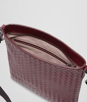 Bottega Veneta® Aubergine Nero Intrecciato Vn Cross Body Messenger Bottega Veneta® Aubergine Nero Intrecciato Vn Cross Body Messenger