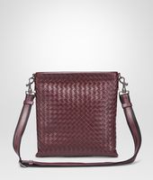 Bottega Veneta® Aubergine Nero Intrecciato Vn Cross Body Messenger Bottega Veneta® Aubergine Nero Intrecciato Vn Cross Body Messenger