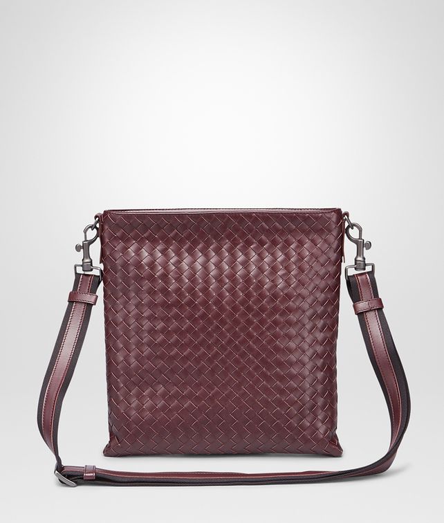BOTTEGA VENETA Aubergine Nero Intrecciato Vn Cross Body Messenger Messenger Bag U fp