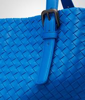 Bottega Veneta® SIGNAL BLUE INTRECCIATO NAPPA TOTE BAG Bottega Veneta® SIGNAL BLUE INTRECCIATO NAPPA TOTE BAG
