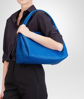 Bottega Veneta® SIGNAL BLUE INTRECCIATO NAPPA PARACHUTE BAG Bottega Veneta® SIGNAL BLUE INTRECCIATO NAPPA PARACHUTE BAG