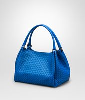 Bottega Veneta® SIGNAL BLUE INTRECCIATO NAPPA PARACHUTE BAG Bottega Veneta® SIGNAL BLUE INTRECCIATO NAPPA PARACHUTE BAG