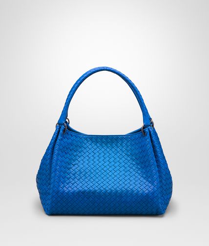 BOTTEGA VENETA - Signal Blue Intrecciato Nappa Parachute Bag