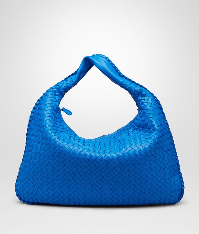 BOTTEGA VENETA SIGNAL BLUE INTRECCIATO NAPPA Large Veneta Shoulder or hobo bag D fp