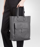 Bottega Veneta® New Light Grey Drap Calf Tote Bag Bottega Veneta® New Light Grey Drap Calf Tote Bag