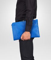 Bottega Veneta® Signal Blue Intrecciato Vn Document Case Bottega Veneta® Signal Blue Intrecciato Vn Document Case