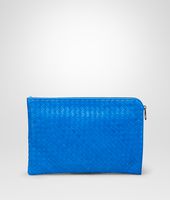 Bottega Veneta® Signal Blue Intrecciato Vn Document Case Bottega Veneta® Signal Blue Intrecciato Vn Document Case